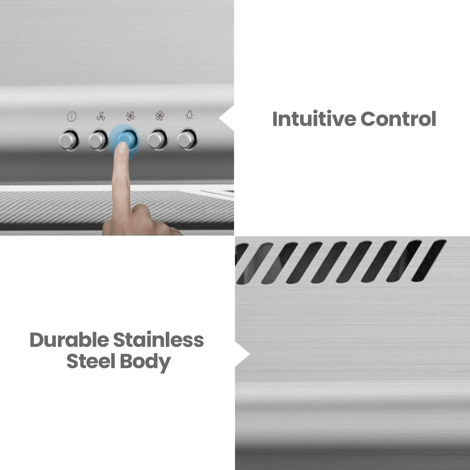 Comfee CVU30W4AST 30 بوصة تحت الخزانة بدون أنابيب قابلة للتحويل فتحة تهوية رفيعة متينة من الفولاذ المقاوم للصدأ للمطبخ قابلة لإعادة الاستخدام 3 #6