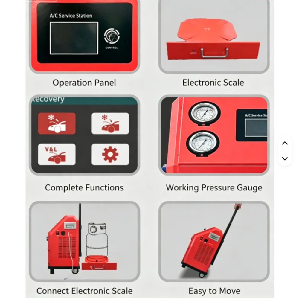 For LAUNCH Value-100 Portable Refrigerant Recovery Machine R410a Latest Model for HVAC Repair And Maintenance