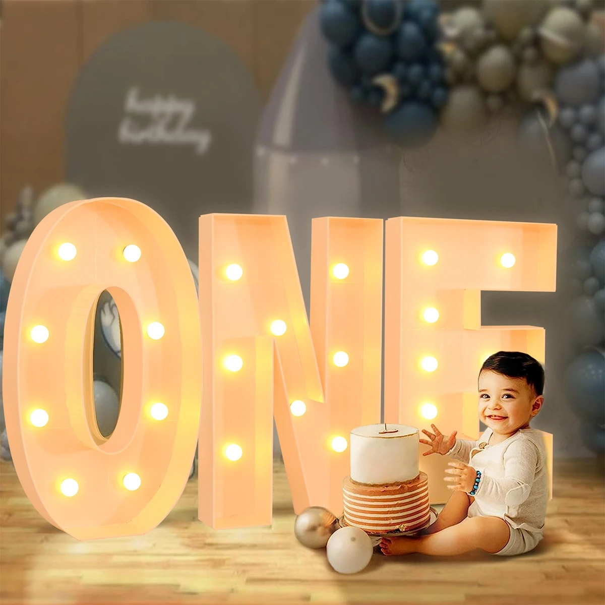 Giant Birthday Figure Frame Balloon Filling Box One Year Birthday Party Decor Kid Wedding Decor Baby Shower Giant Letter Box