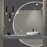 Modern Style Wall Mirror Decorative Round Makeup LED Light Large Decorative Mirror Bathroom Espejos Aesthetic Home Decor