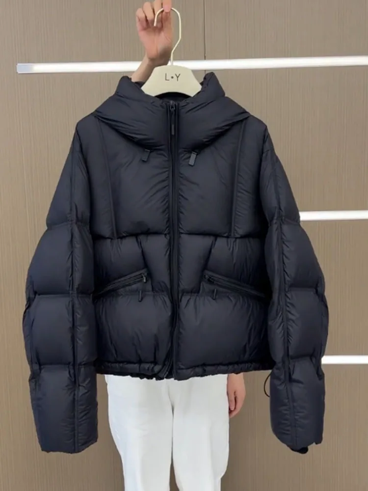 Unique ort Bla Chaqueta de plumón para mujer Invierno 2025 Nuevo abrigo de pan de tamaño pequeño con sensación de alta gama Sli Commute Sle Poliéster...