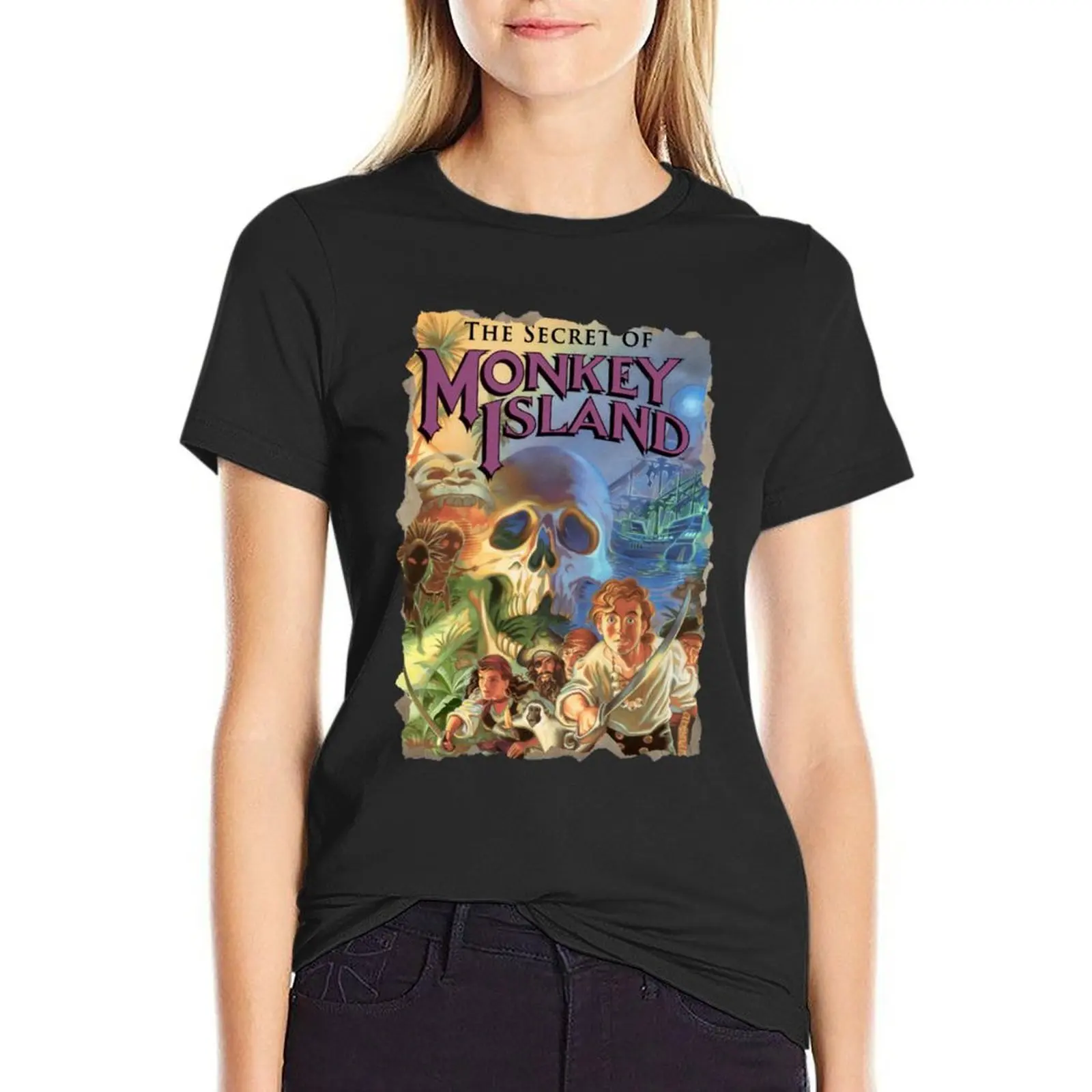 

The Secret of Monkey Island T-Shirt anime clothes female Blouse clothes for Women