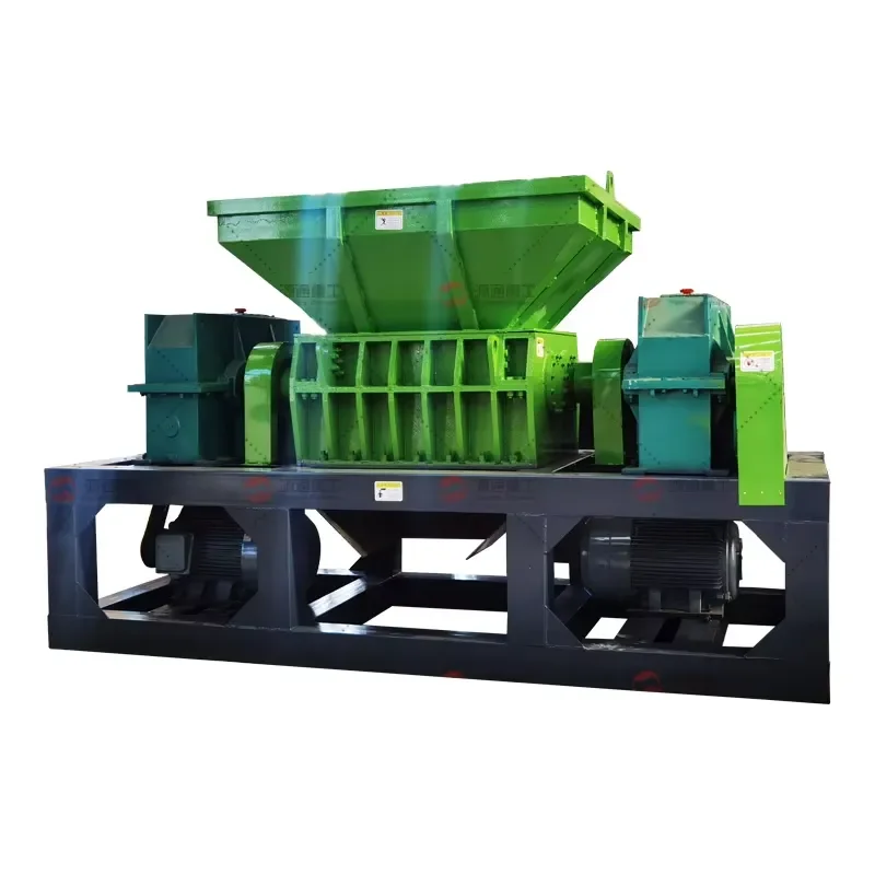 Crusher Textile Recycling Machine Leather Recycling Shredder Double Shaft Shredder for Waste and Items