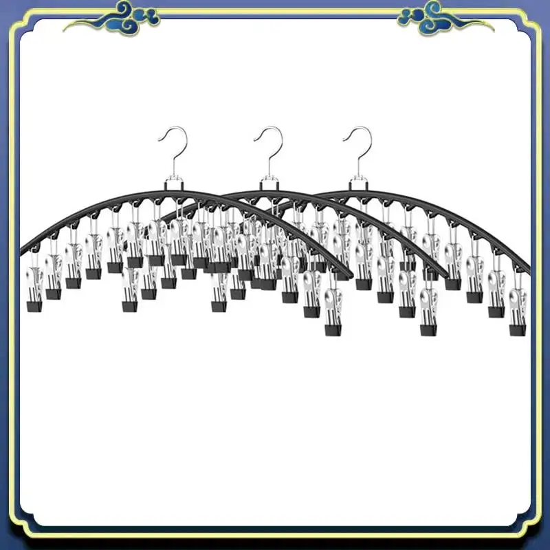 

A56P-3 Pack Legging Organizer For Closet Hanging, Pants Hangers With 15 Clips Holds Pants Hangers Space Saving Clothes Racks