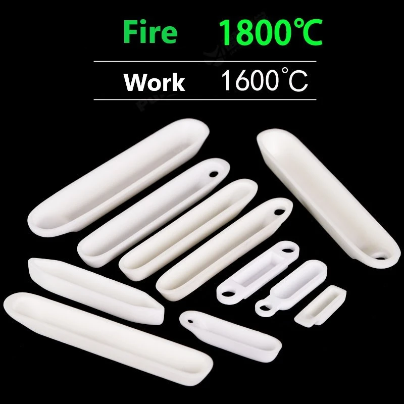 1 piece Alumina Ceramic Crucible Boat Sample Holder Furnaces1600 degree    99.7%  97*17*12mm