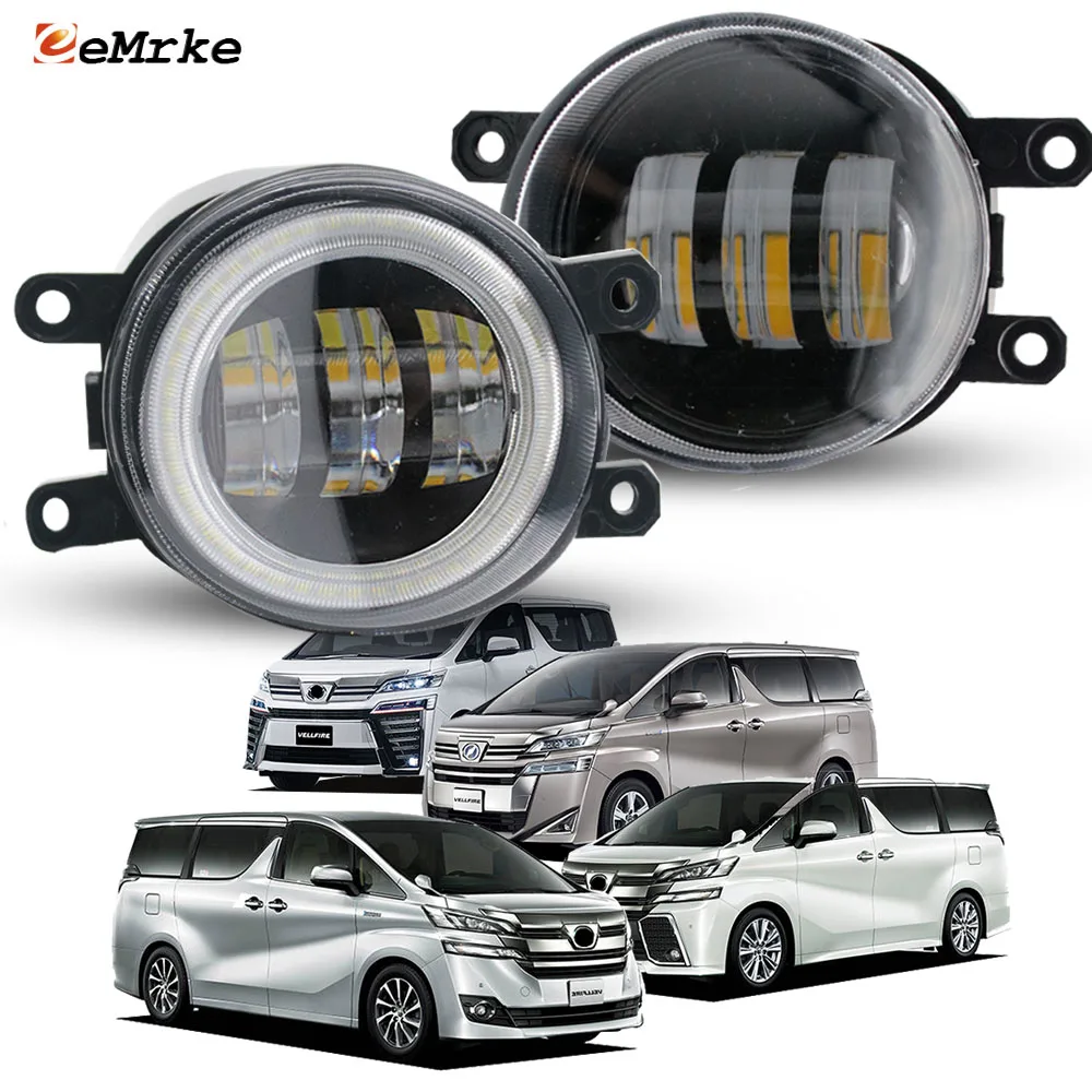 

Замените OEM светодиодный противотуманный фонарь Angel Eye DRL дневного света для Toyota Vellfire 2015 2016 2017-2022, обновление автомобильных противотуманных фар ближнего света, аксессуары