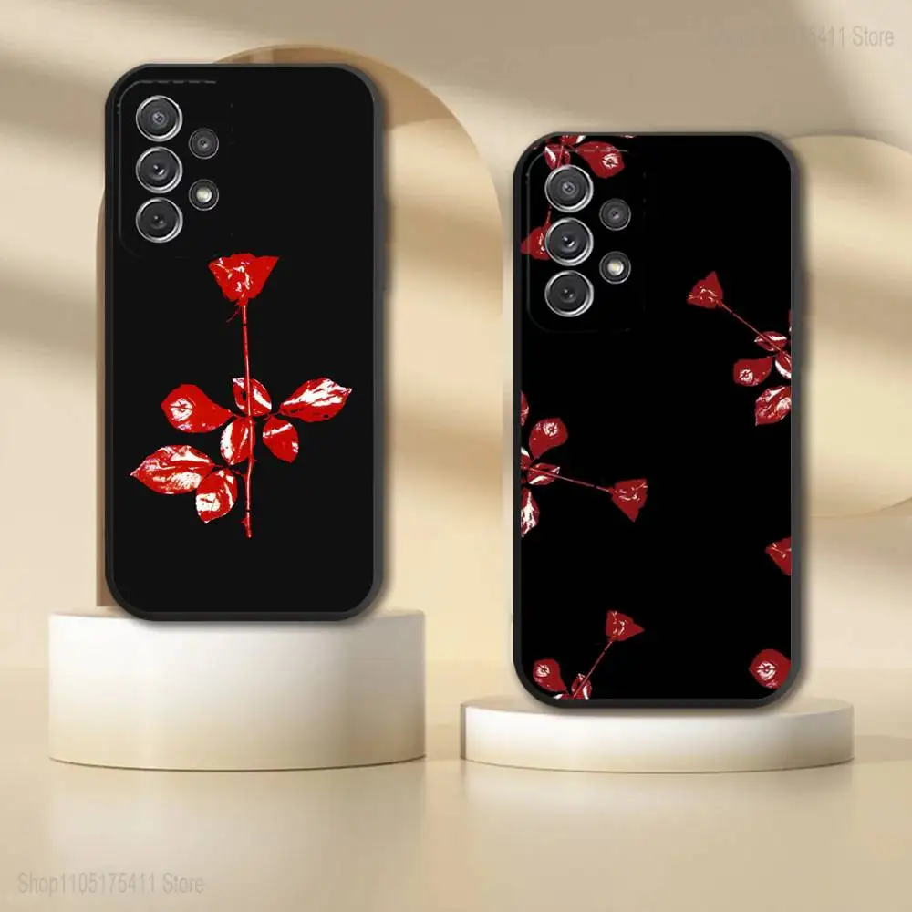 Чехол для телефона Band D-Depeche-ES Mode для Samsung S 25,24,23,22,30,21,10,9,Ultra,Plus,Lite,FE,4,5G, черный мягкий чехол