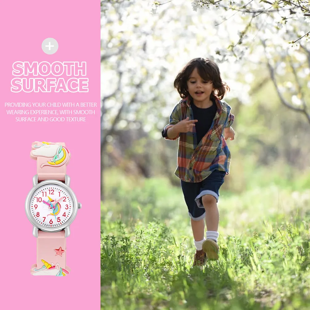 

Часы с изображением единорога, мультяшные наручные часы с 3D-дизайном, гладкой поверхностью и изысканным исполнением, на день рождения