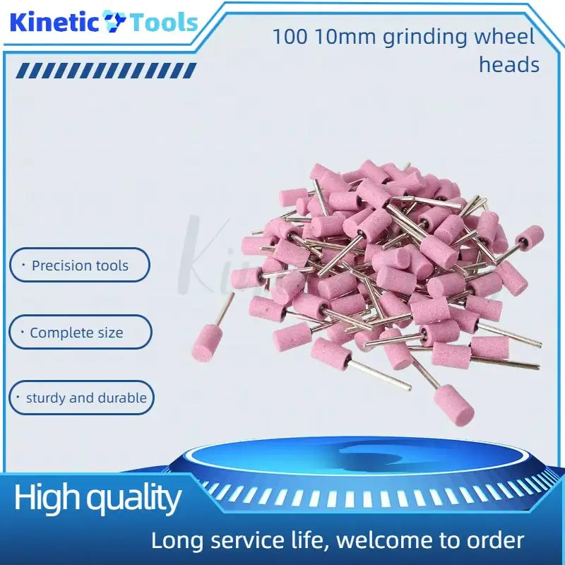 100Pcs Schleif Montiert Schleifen Stein Kopf 10mm Schleif Polieren Rad Bit Schaft Für Dremel Präzisions Werkzeuge Grinder bohrer