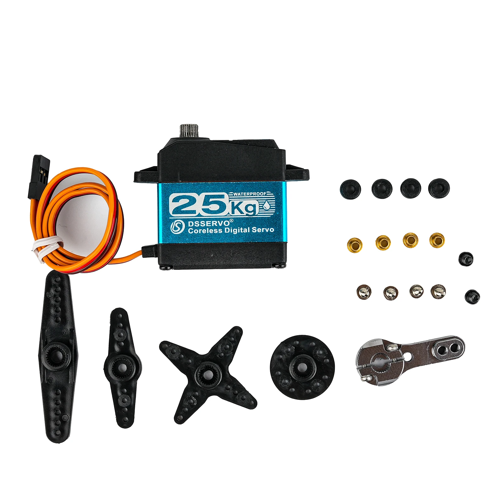 couple élevé 180 de servomoteur numérique sans noyau de 25KG DS3225 PRO ° /270 °   Engrenage métallique + servos de bras 25T, pièces de bricolage pour modèle de Robot de voiture RC
