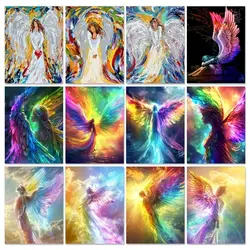 GATYZTORY Painting By Numbers Adults Glowing Angel Coloring On Numbers Handmade Picture Paint Home Decors Gift On Canvas Diy Set