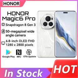 Oryginalny telefon komórkowy Honor Magic 6 Pro 5G Snapdragon 8 Gen 3 Android 14.0 OTA 6.8