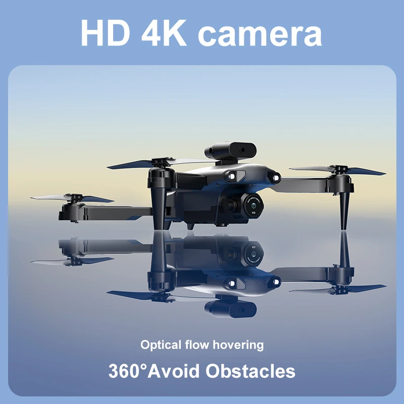New professional UAV 809 4K HD camera WIFI FPV optical flow 360 ° obstacle avoidance foldable four-axis aircraft camera-free toy