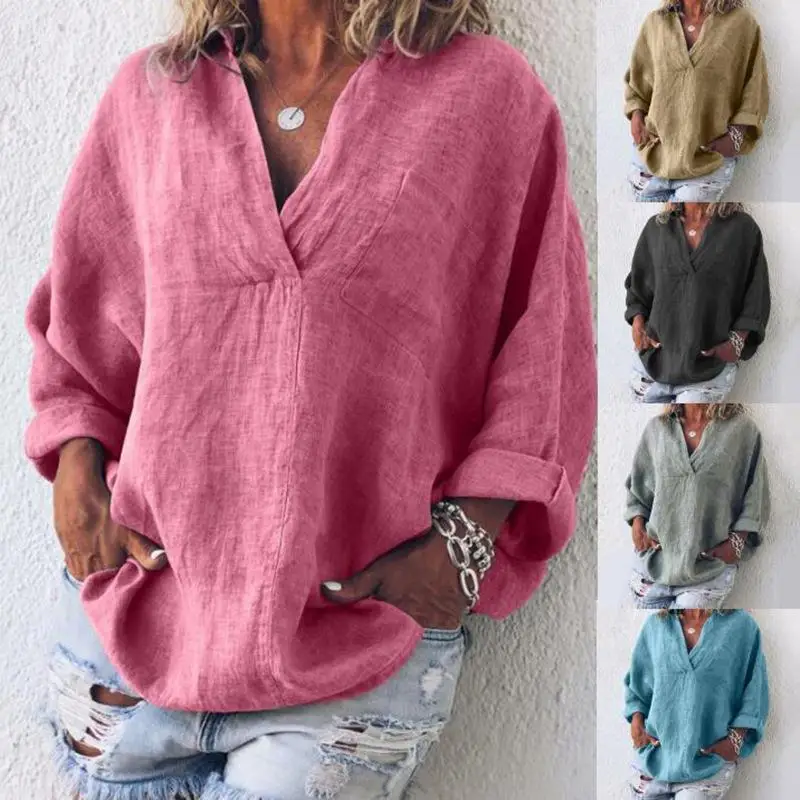

Women's Long Sve Pullover irt Casual Sle Loose Fit Polyester Fiber Stretchy Fabric Summer New Arrival Color