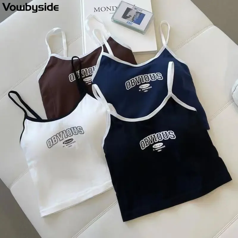 

Summer Women's Camis Letter printing Tanks Casual Fashion Vest