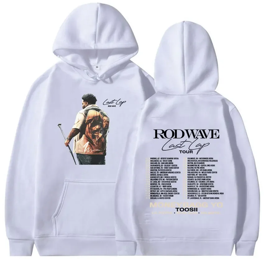 Singer Rod Wave Last Lap Tour 2024 Hoodie Men's Fashion Harajuku Oversized Sweatshirt Hip Hop Vintage Pullover Hooded Streetwear