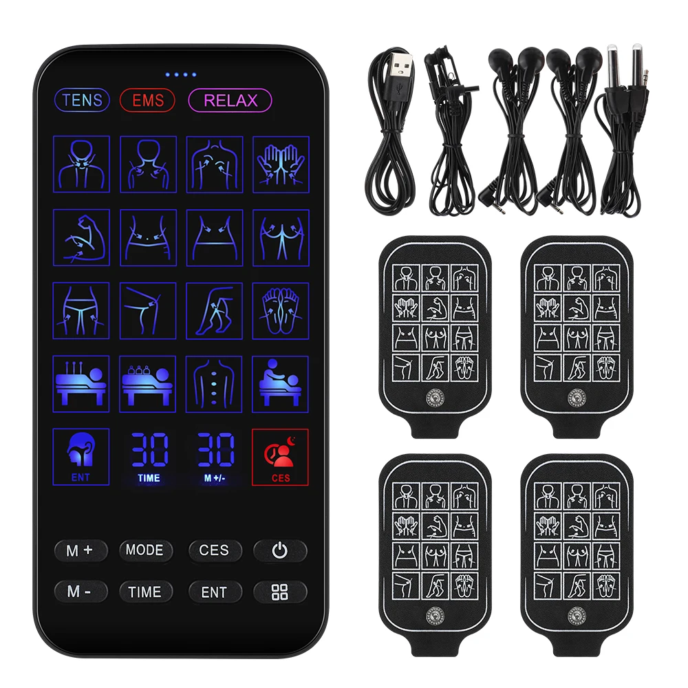 

48 Modes Electric Tens Relax Muscle Stimulator CES Sleep Aid Device Body Massage Infrared Nasal Therapy Device Relieve Insomnia