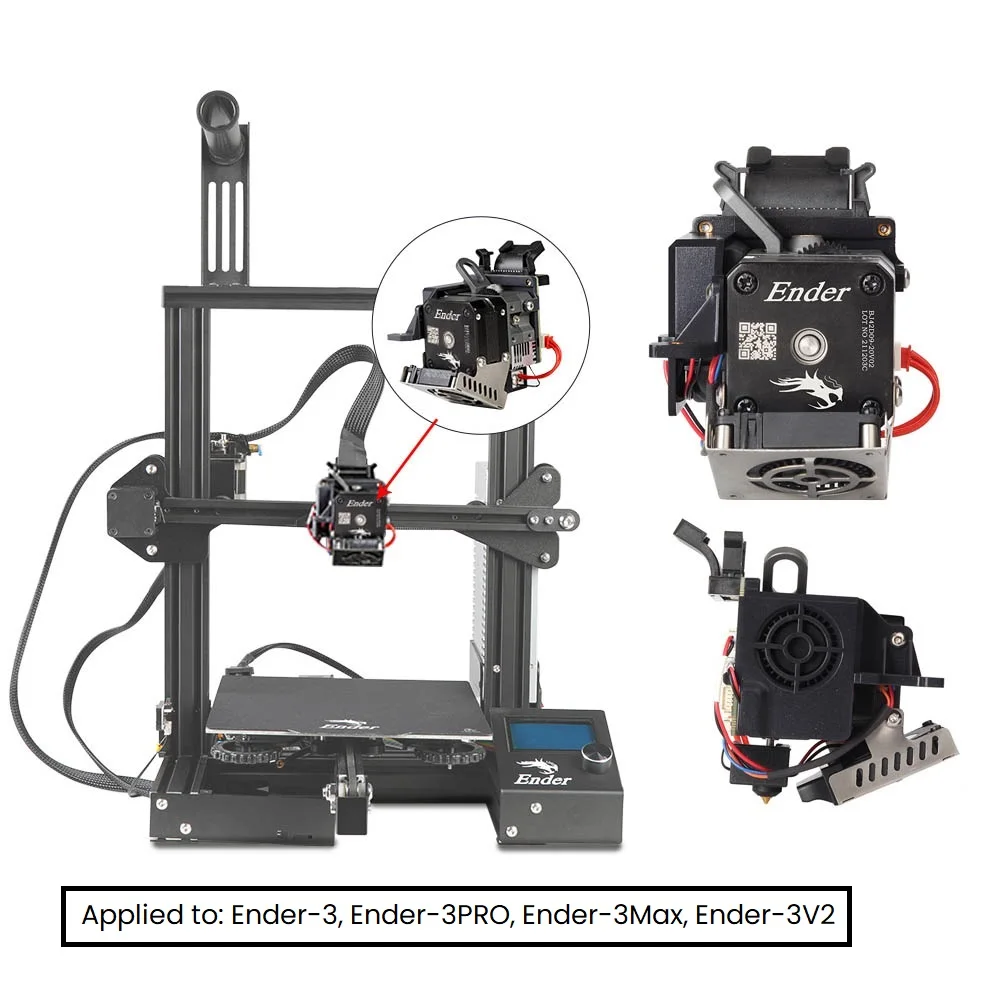 

Creality 3D Printer Part Full Metal Sprite Extruder Pro Kit 300℃ High Temperature For Ender 3 / Ender 3 V2/ Ender 3 Pro / 3 Max