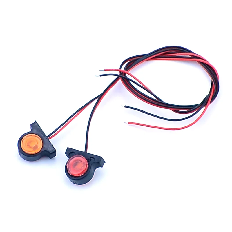 2pcs LED 2 색 위치 조명 사이드 램프 1/14 Tamiya RC 덤프 트럭 티퍼 SCANIA 770S VOLVO BENZ MAN TGX Car 장식
