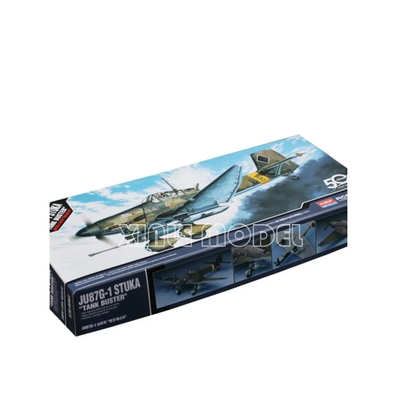 Academy 12450 Ju87G-1 Stuka "Tank Buster" 1/72, Kit de modèle d'avion à assembler en plastique, jouet à monter soi-même