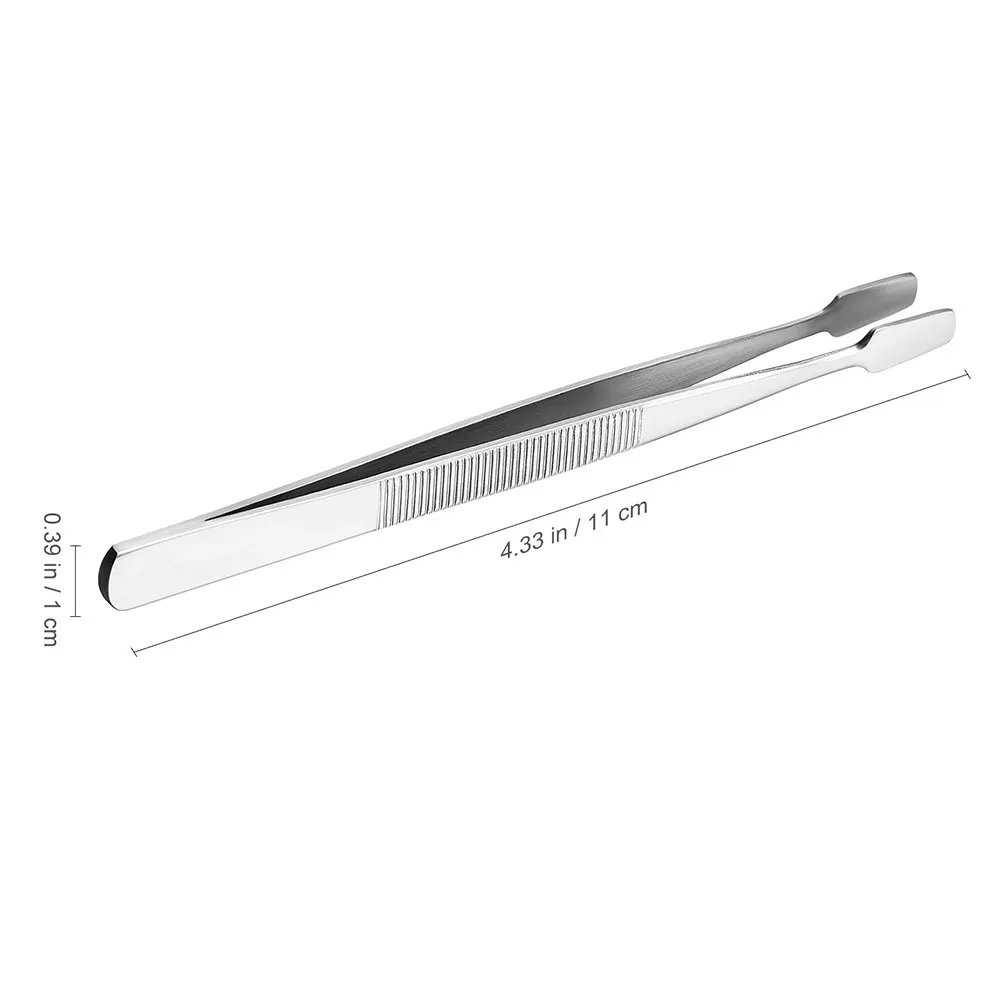 4Pcs Stainless Steel Stamp Tweezers Professional Precision Tips for Stamp Collecting Crafting Laboratory