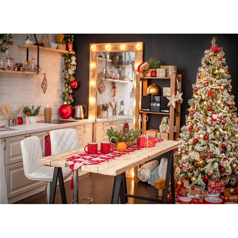 Christmas Photography Backdrops Fireplace Baby Portrait Party Decor Photographic Backgrounds Photo Studio Photocall 21526JPT-03