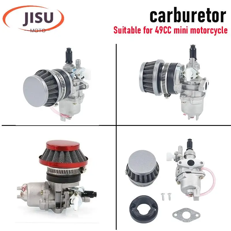 Carburetor Carb Carby + Air Filter Stack for 47cc 49cc Mini Moto Dirt Pocket Bike ATV Quad Go Kart Minimoto