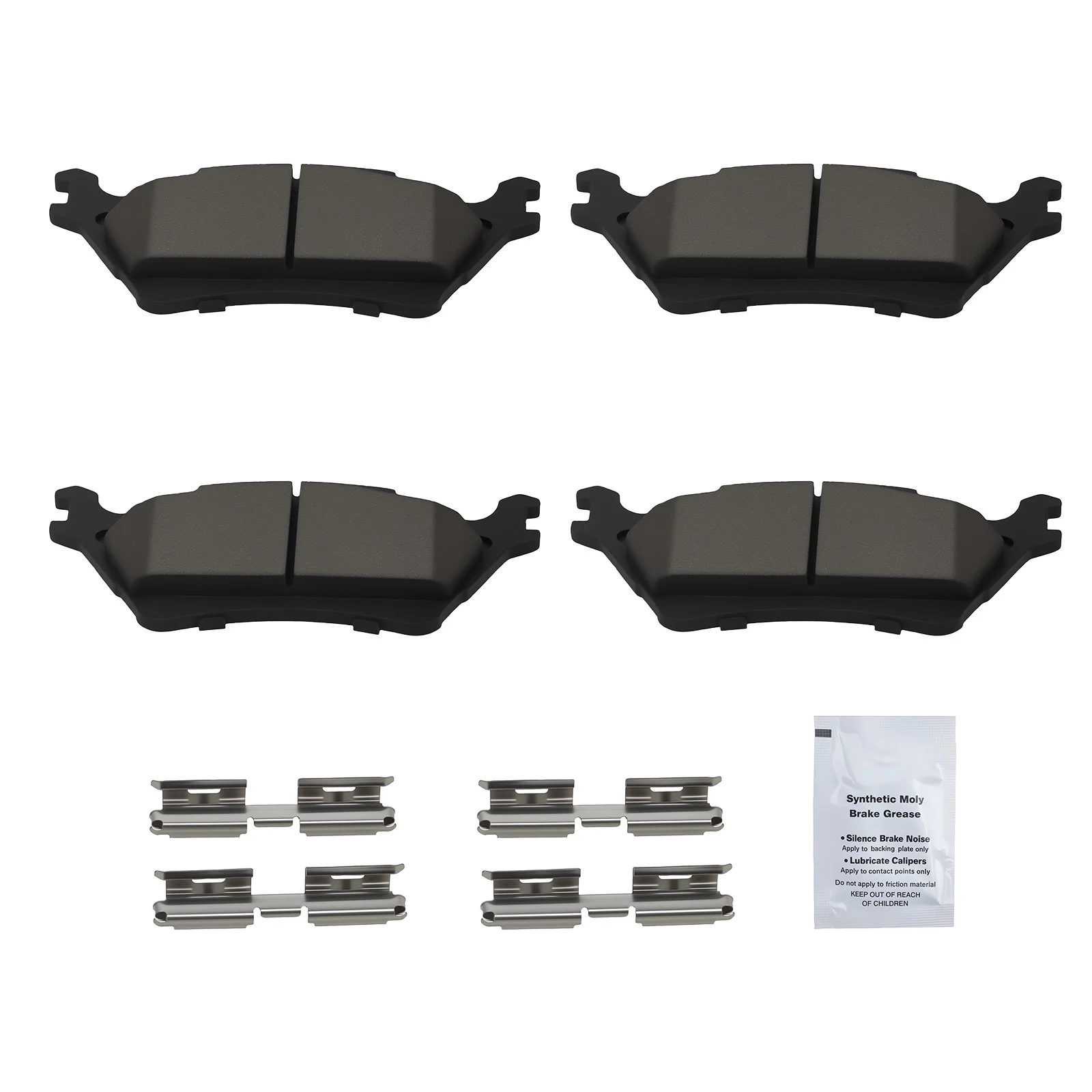 

Rear L&R Ceramic Brake Pads Set for Ford F-150 2012-2020 D1602 P1602 w/Pad Shims