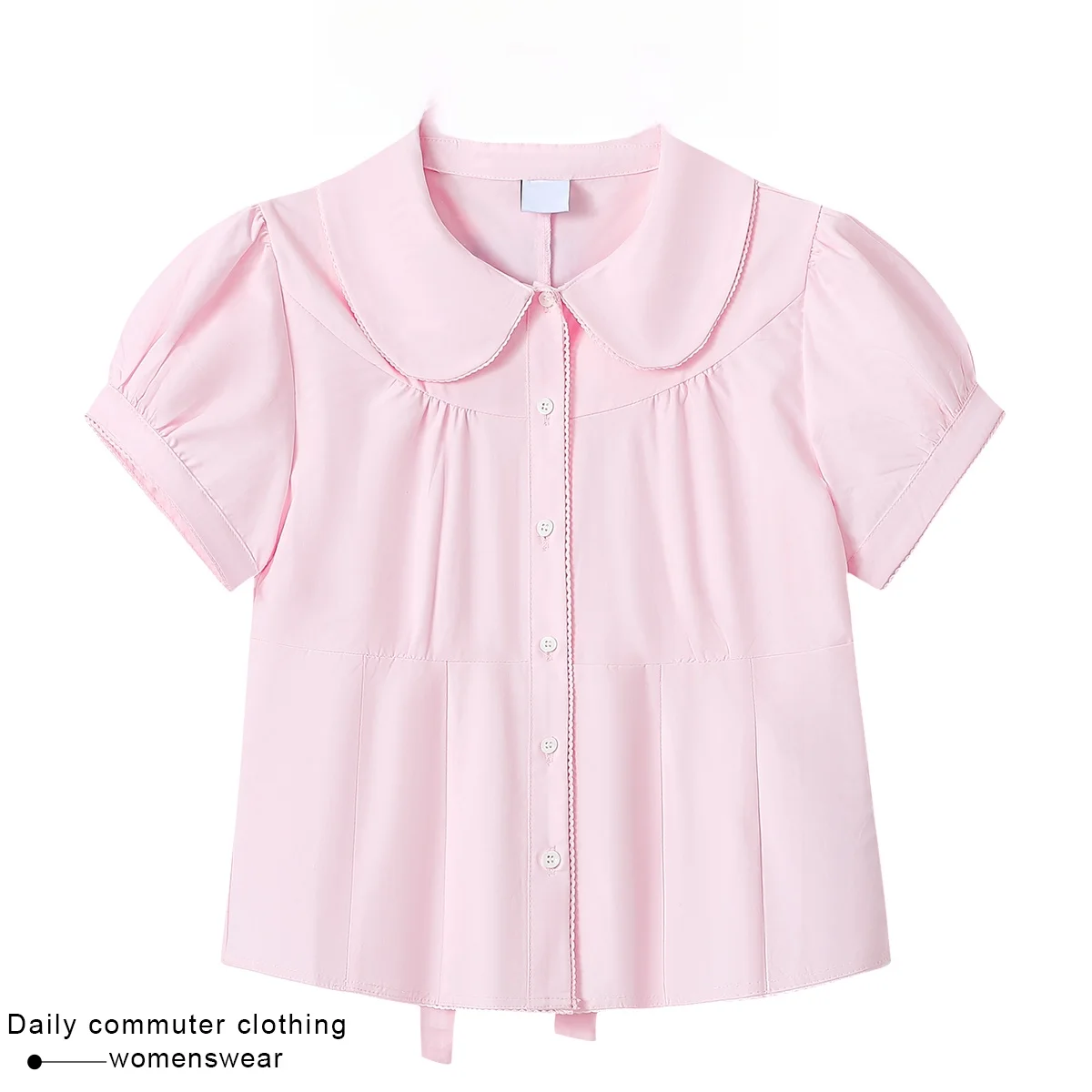 เสื้อผ้าสไตล์หวานๆ สำหรับสาววิทยาลัย รุ่น Sweet Sle Coehkg  แบบมีระบายช่วงเอว คอตตอน  ลายดอกไม้  ใหม่ล่าสุดสำหรับฤดูร้อน