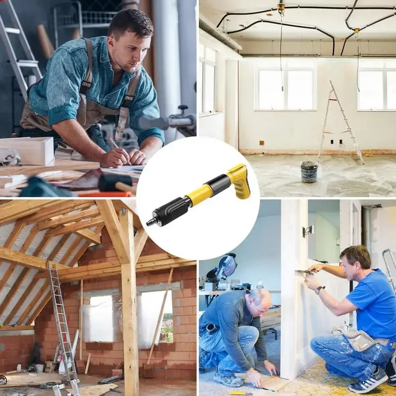 Multifunctional Nail Guns Fastening Tool Air NailGun PneumaticSilencer Ceiling Nailing Handheld Nail Guns For Home Installation