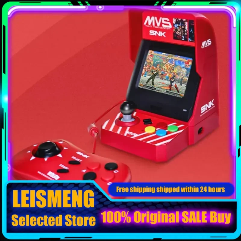 SNK حقيقية MVS وحدة تحكم ألعاب صغيرة ريترو ممر ملك المقاتلين سبيكة معدنية عصا التحكم اثنين لاعب لعبة وحدة التحكم هدية جمع