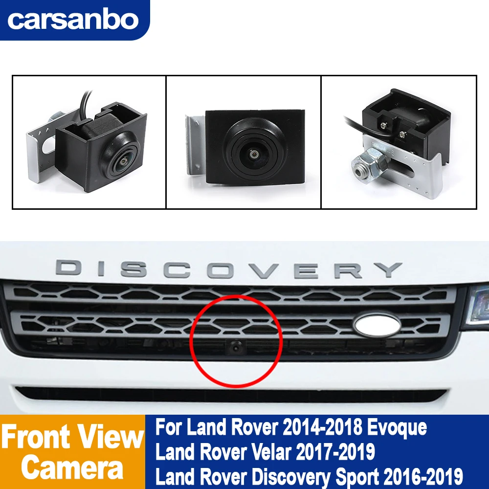 Carsanbo Front View Camera For Land Rover Evoque Velar Discovery Sport Car Camera Night Vision Fisheye 150° Lens