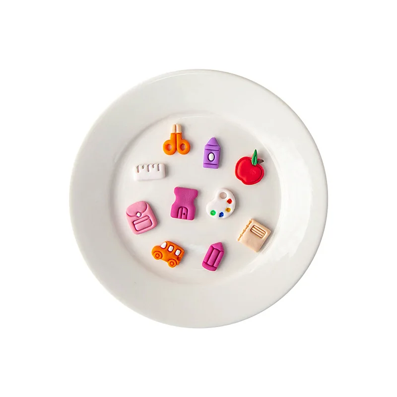 10 قطعة سلسلة القرطاسية الصغيرة الكرتونية قالب الطين الناعم قالب سريع DIY بها بنفسك أقراط المعلقات كتيبات القرطاسية الديكور الهدايا #6