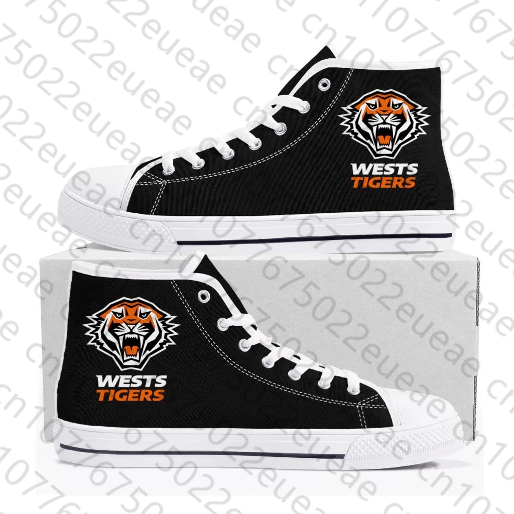 Wests Tigers-Zapatillas de deporte de alta calidad para hombre y mujer, deportivas de lona, informales, hechas a medida, de Rugby australiano, DIY