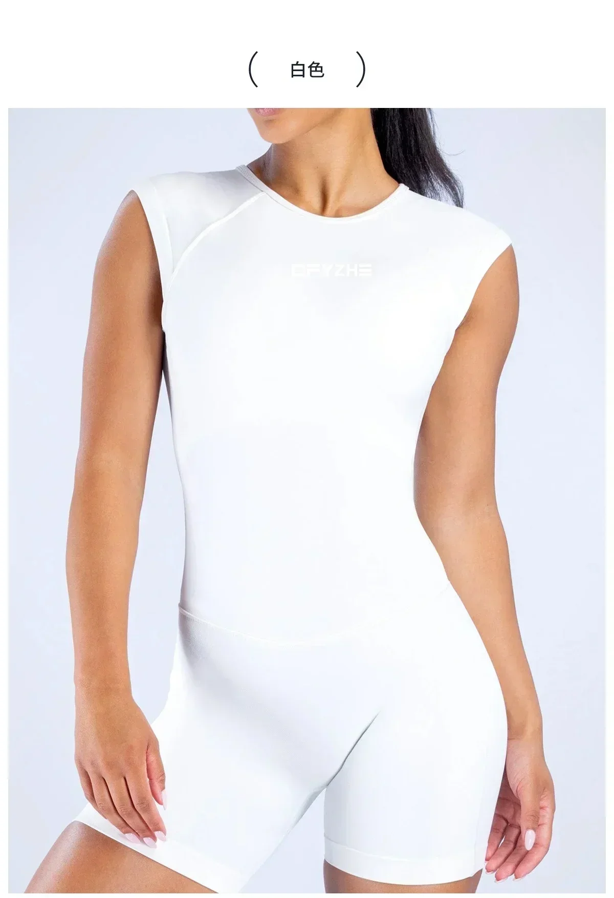 Women's Sleeveless Workout Romper One Piece Yoga Jumpsuit High Stretch Bodycon Shorts Bodysuit for Gym Pilates Fitness