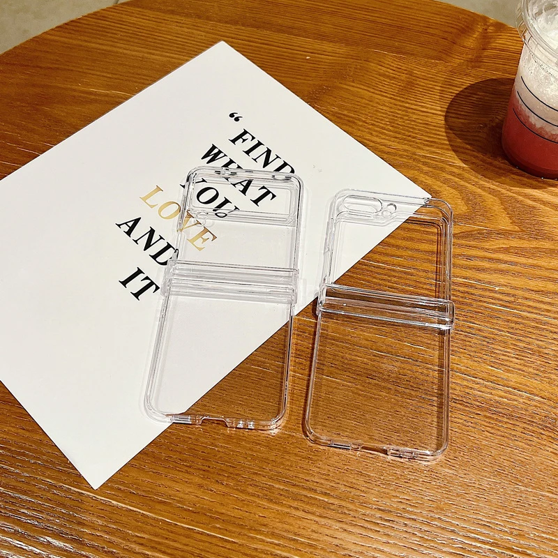Klare Handyhülle für Samsung Galaxy Z Flip 8 7 FE 6 5 4 3 5G Stoßfeste, faltbare, transparente, harte Schutzhülle für Samsung Z Flip8 Flip6 – Detail 3