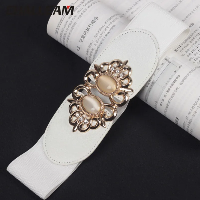 

Women's wide belt women's gold designer elastic band with dress jacket Ladies luxury belt accessories wide belt x279