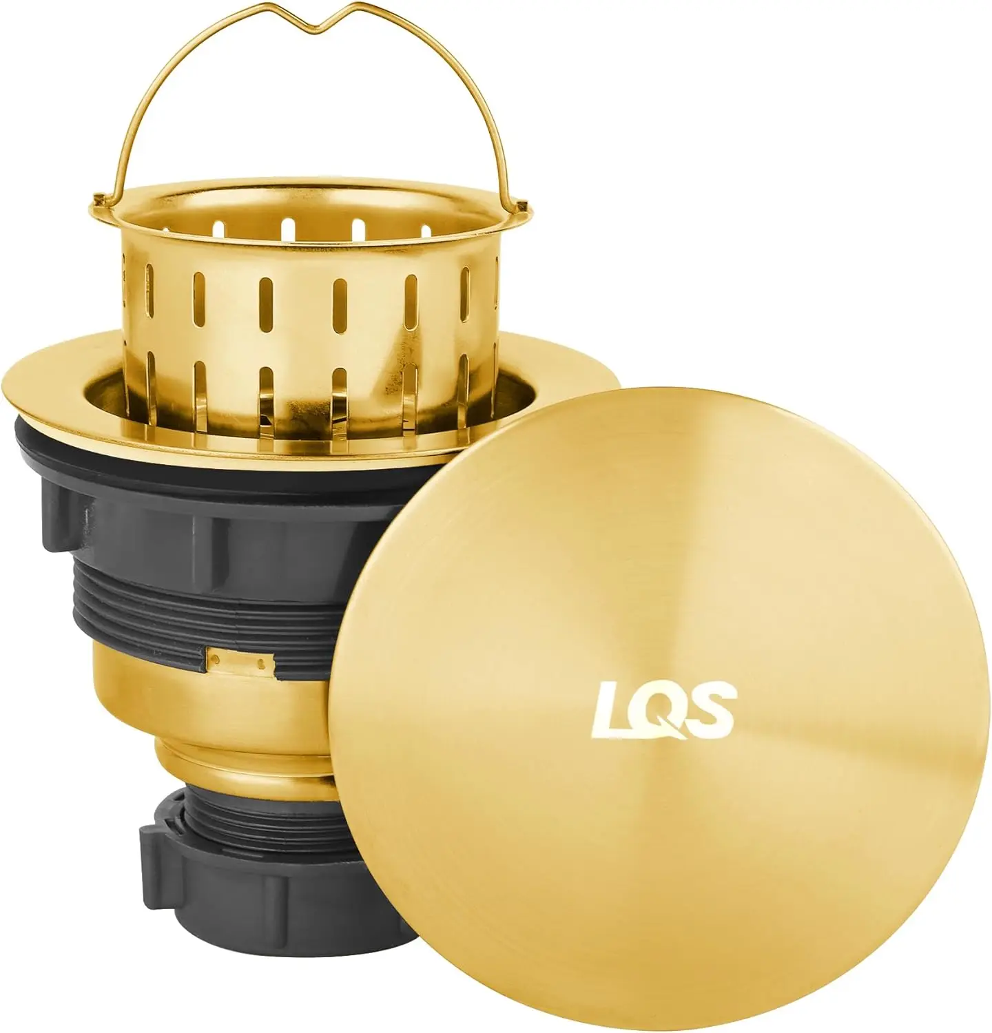 

Золотой сливной фильтр для кухонной мойки, из нержавеющей стали, со съемной глубокой корзиной для отходов и заглушкой для слива