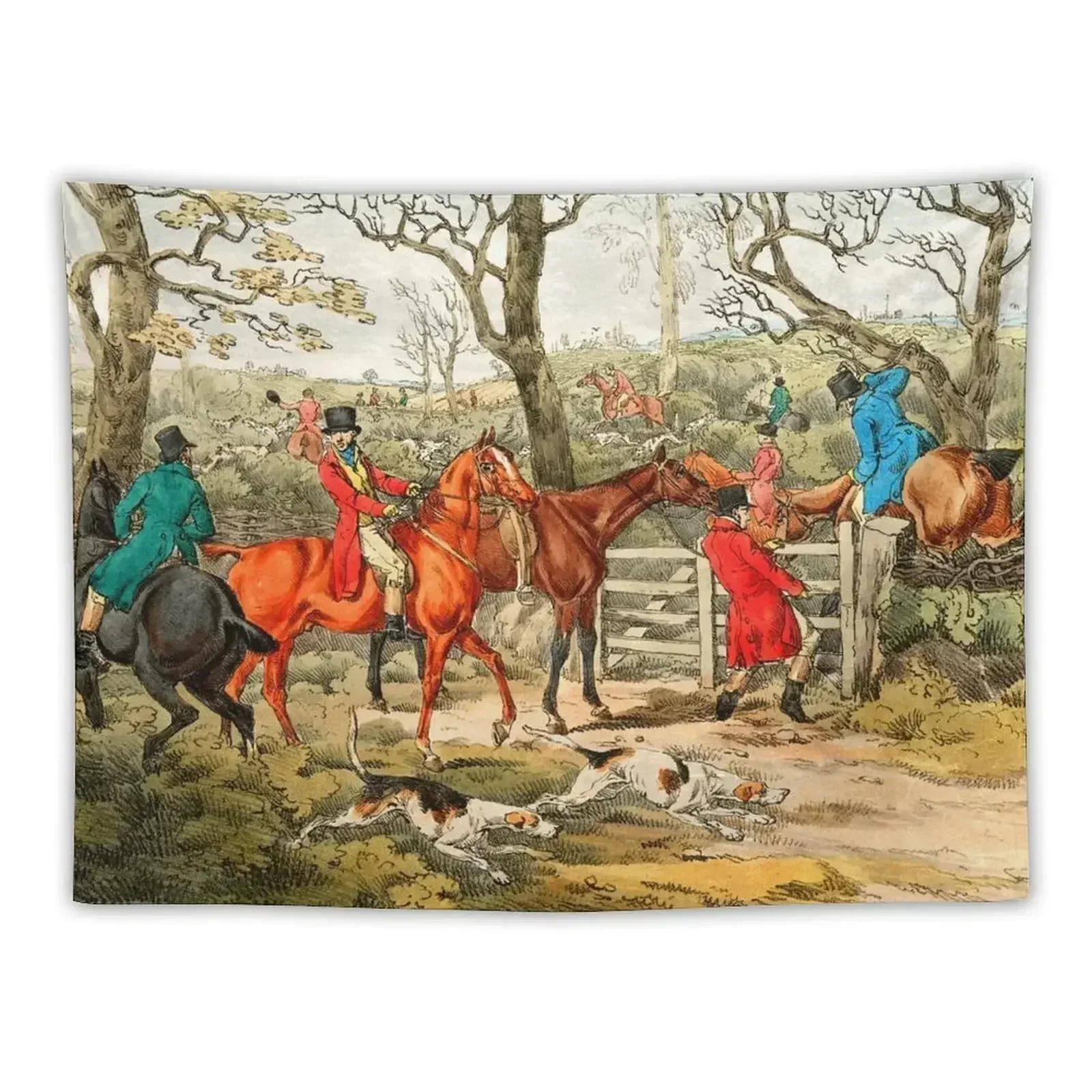 

Illustration of sportsmen within an enclosure from Sporting Tapestry Room Decor Cute Decorative Wall Murals Tapestry