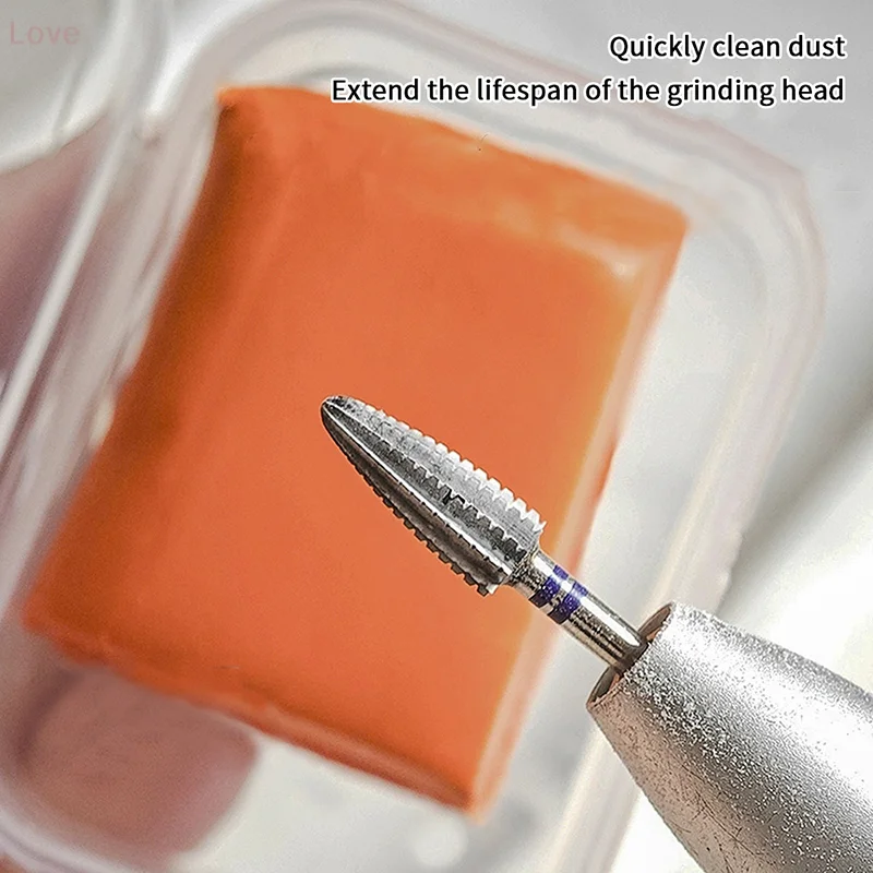 [L&P] 電動ネイルドリルビットクリーニングマッド防塵ボックス付きポータブルマニキュアカッタークリーナーダストブラシクリーンツールを素早く掃除します