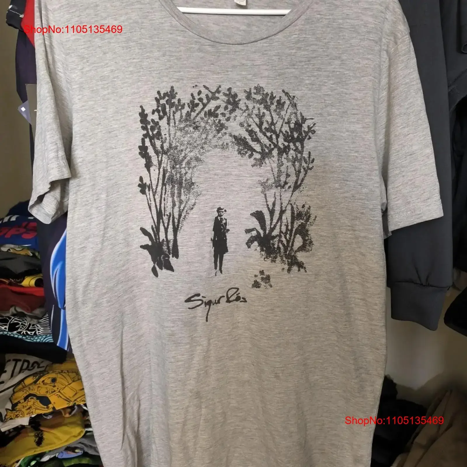 قميص ترويجي كلاسيكي y2k Sigur ros أيسلندا ألبوم TAK المحيط قميص كبير عتيق مغسول للجنسين متعدد الاستخدامات أنيق #1