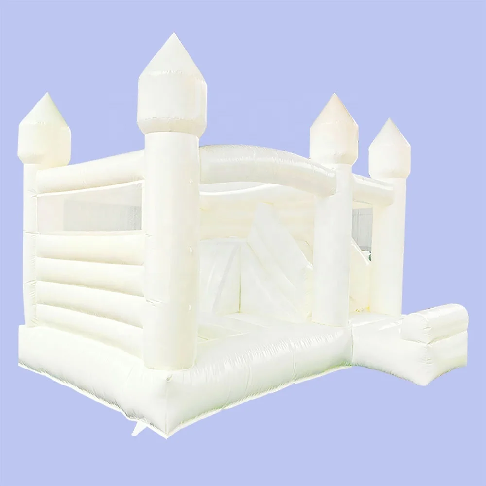 Castelo Bouncy inflável branco, casa do salto do casamento, boa qualidade