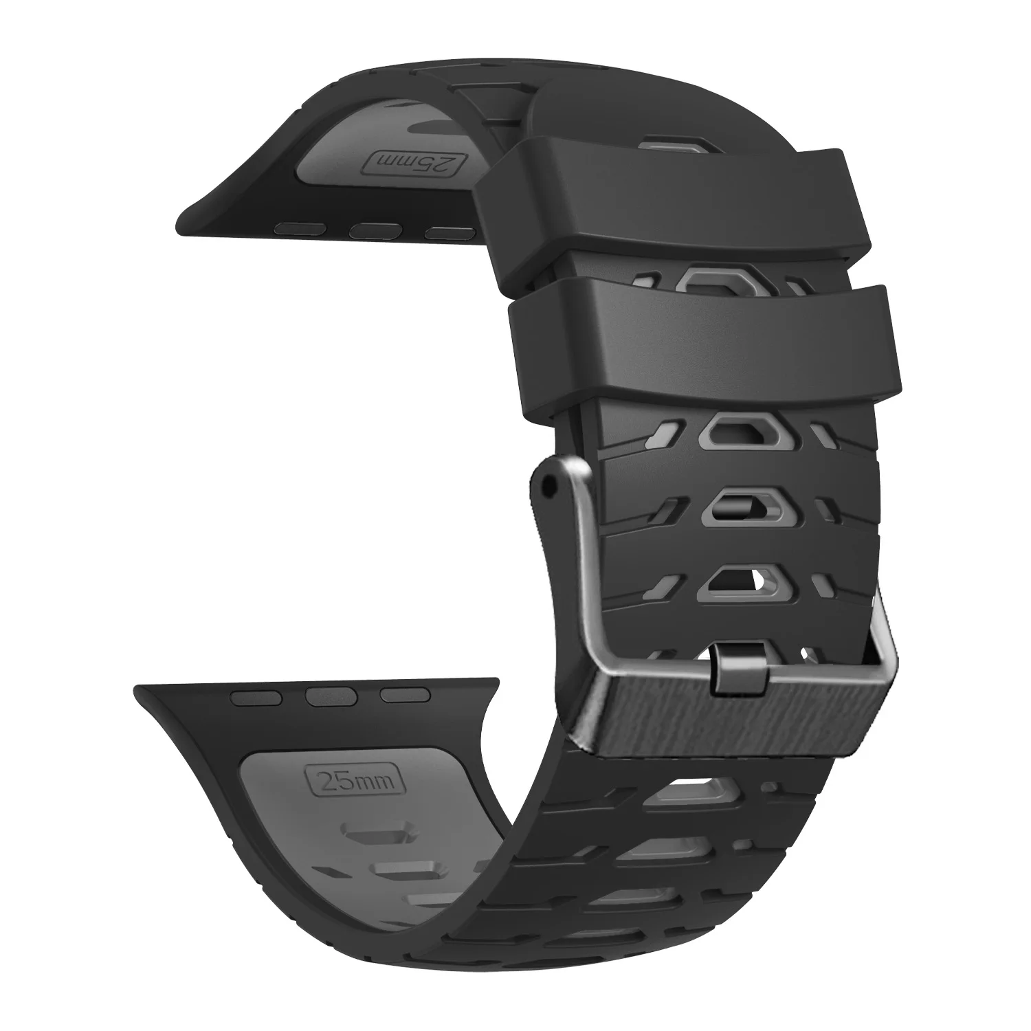 Sport Silicone Strap for Apple Watch band 45mm 44mm 49mm 42mm Metal belt Bracelet iWatch series 9 8 7 6 3 5 se Ultra 2 Accessory