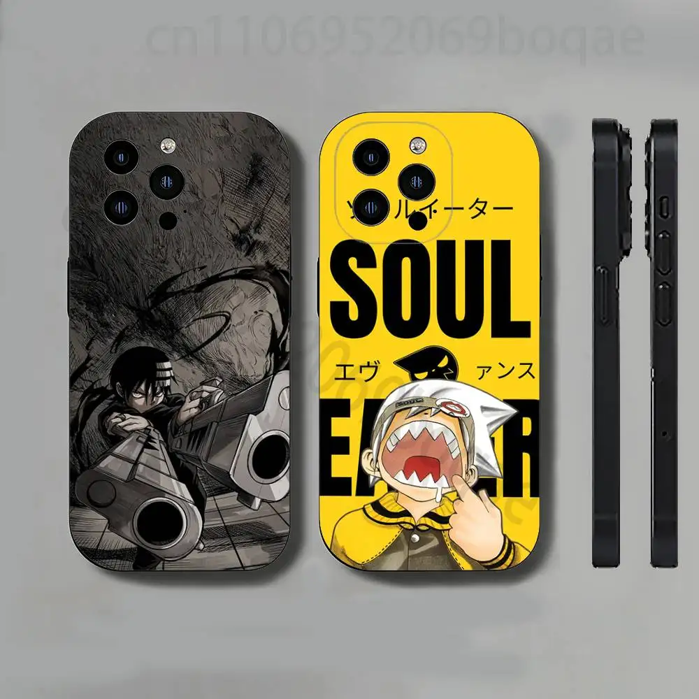 

Anime S-Soul Eater Slim Back Phone Case for iPhone 17,16,15,14,13,12,11 Pro,Max,Plus,X,XS,XR,SE,Mini Protective Cover