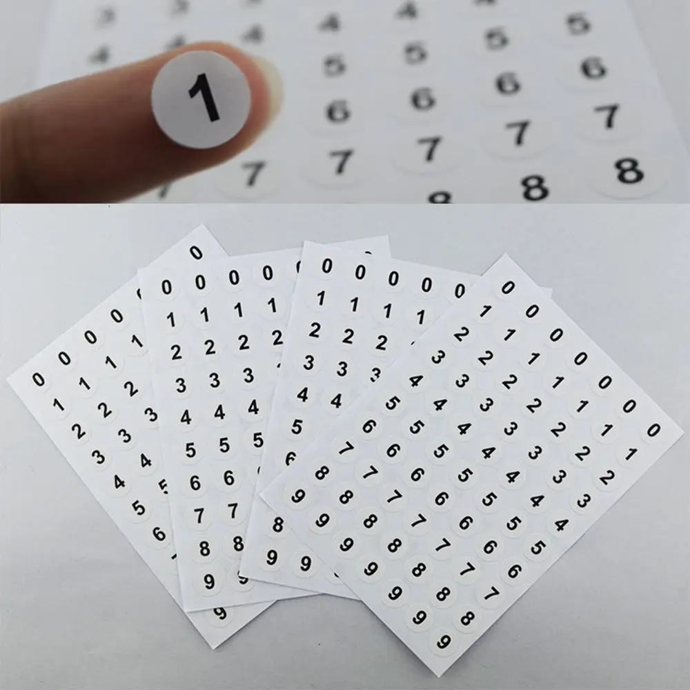 12 Sheets Craft Self Adhesive Diamond Paint Storage Number Stickers Package Label Tags Distinguish