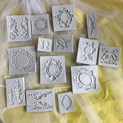 Embossed Mold Fondant Silicone 3D Engraving Decoration Cup Cake Tools Resin Moulds