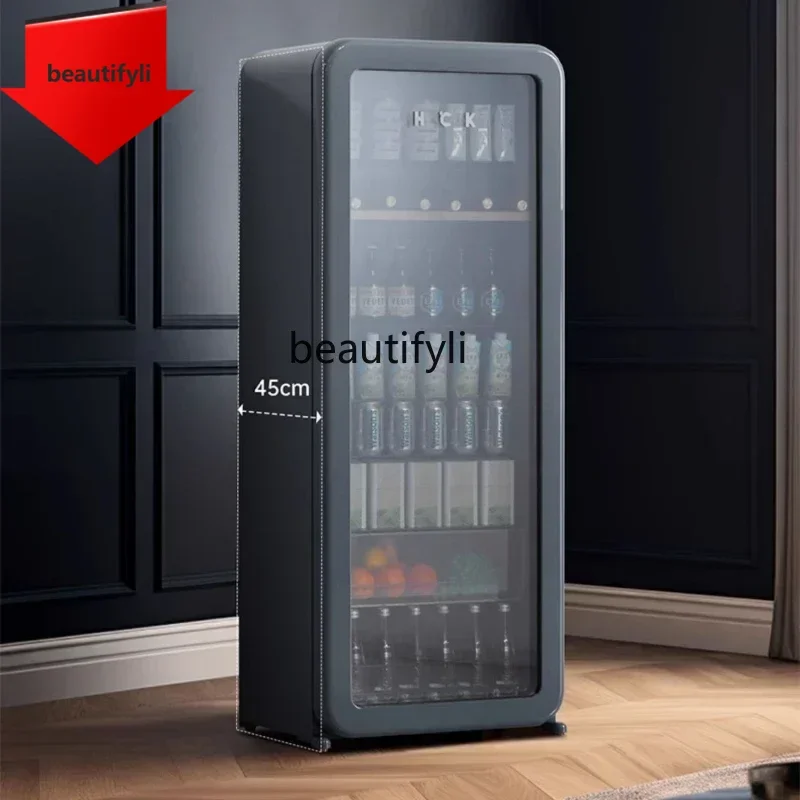 A61 ltIce bar refrigerator cold gray bright color, ultra-thin, embedded in household living room, beverage refrigerator, high va