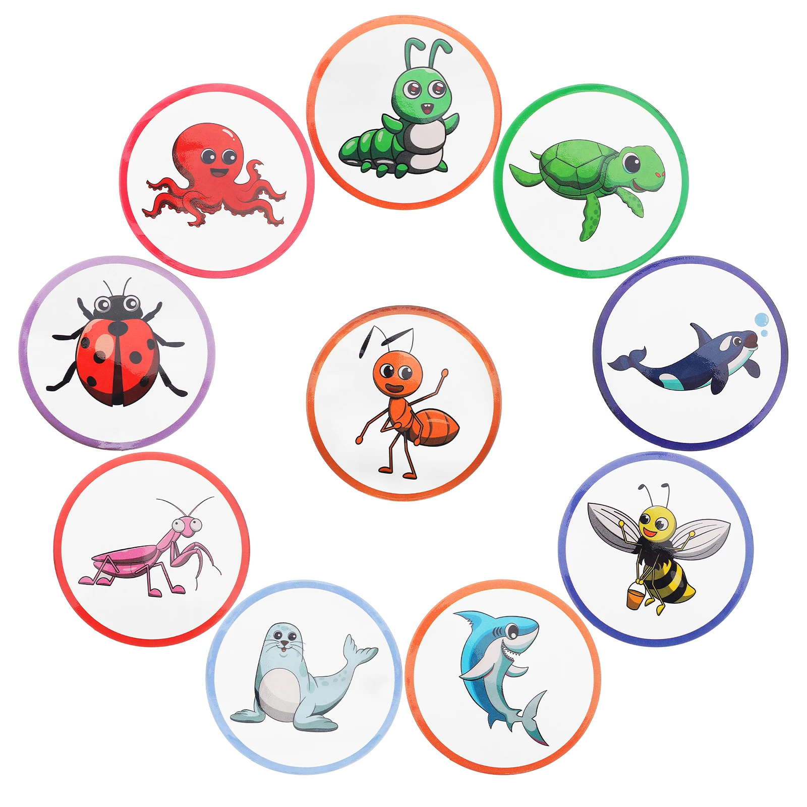 

10 Pcs Color Changing Stickers Cartoon Heat Sensitive Potty Training Toilet Stickers Boys Pee Targets Kids Aim Adhesive