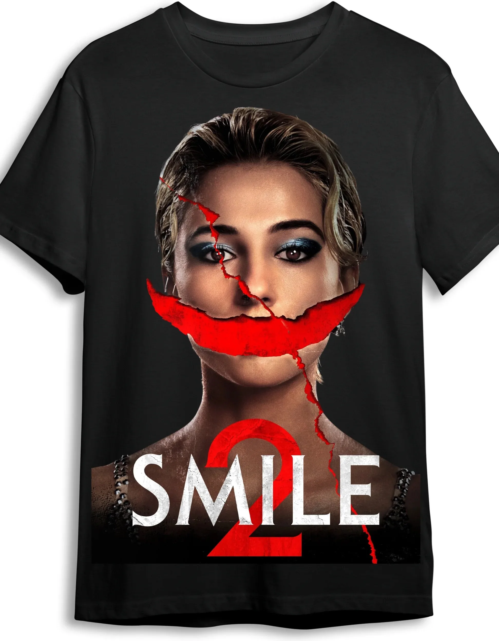 

Smile 2 Graphic Printing Summer Luxury Brand Cotton Men's and Women's T-Shirts Short Sleeves Street Fashion Trend Clothing