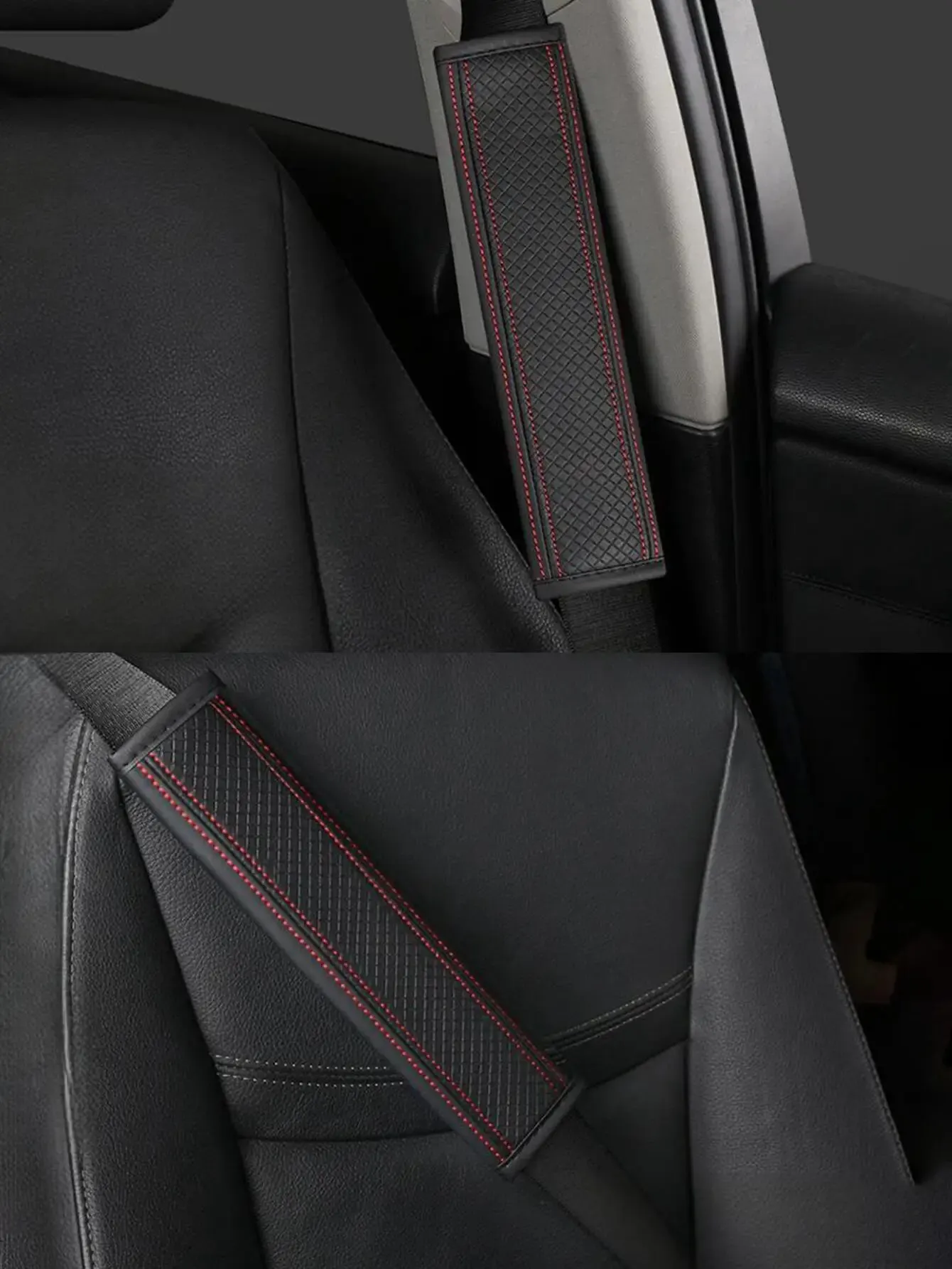 1 PC Car Interior Safety Belt Shoulder Guard Leather Wear-resistant All Season Universal